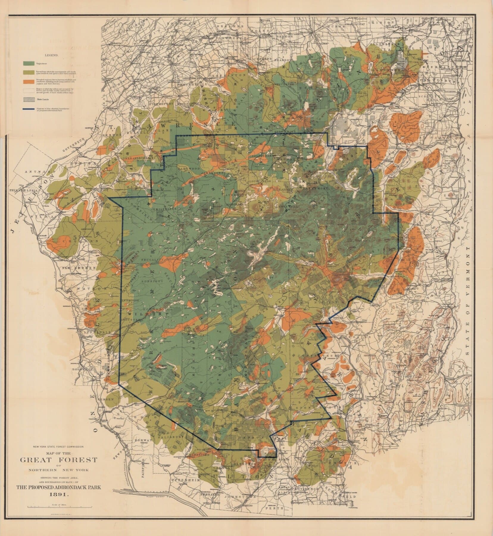 Forest Preserve and Adirondack Park Blue Line history