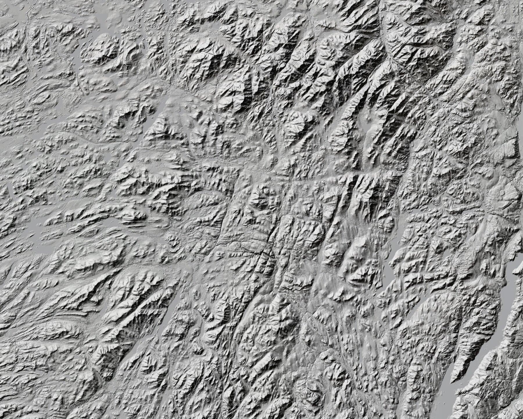 Illustration showing the shaped High Peaks landscape