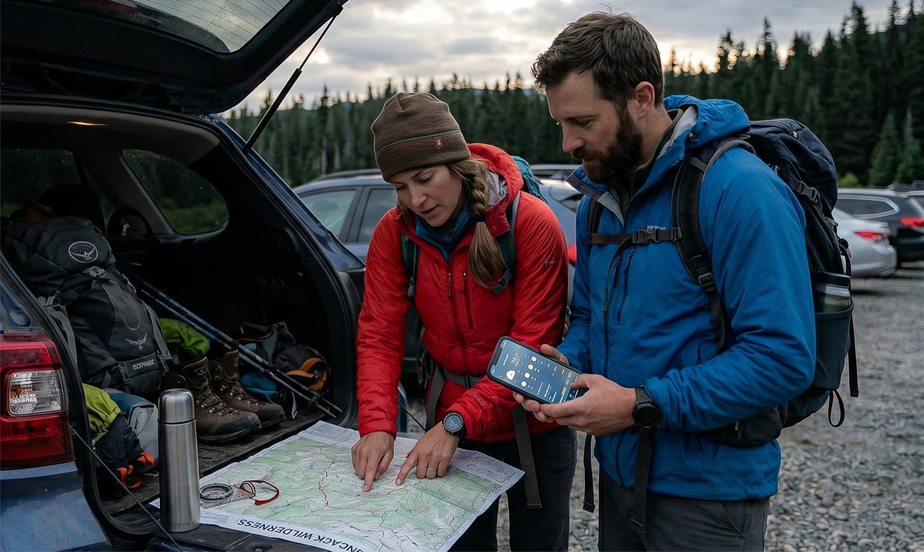 Planning scene for deciding whether an Adirondack hike fits the day