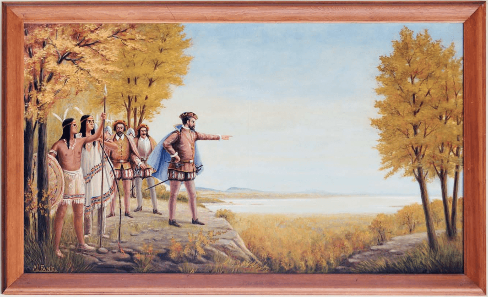 Jacques Cartier on Mount Royal looking south toward the Adirondack mountain country